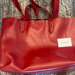 Large super soft leather Coach bag
